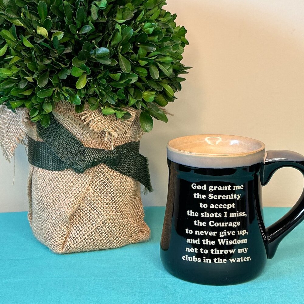 Born to GOLF Serenity Prayer Stoneware Pottery burton + BURTON Coffee Mug - Picture 3 of 6